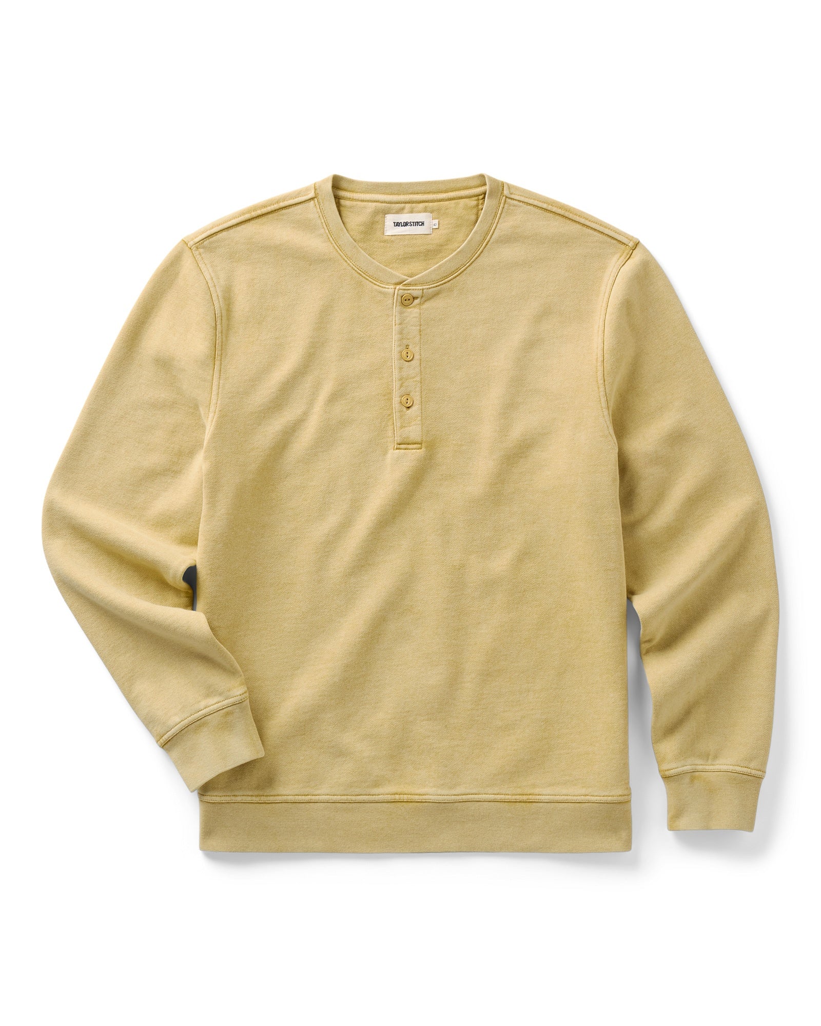 Taylorstitch The Sunset Henley in Washed Goldfinch Terry