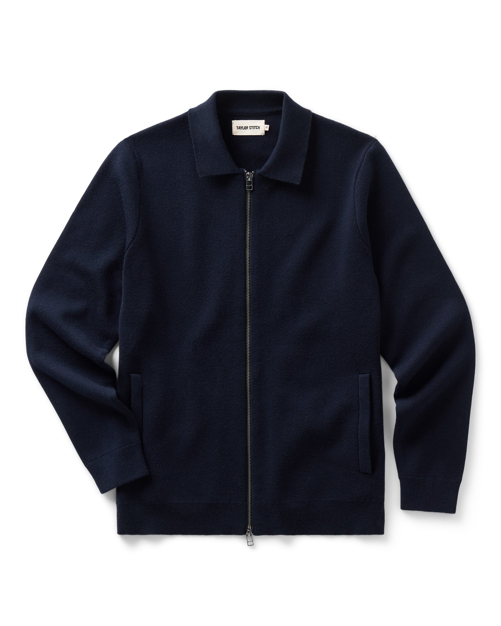 Taylorstitch The Portola Sweater Jacket in Midnight Merino