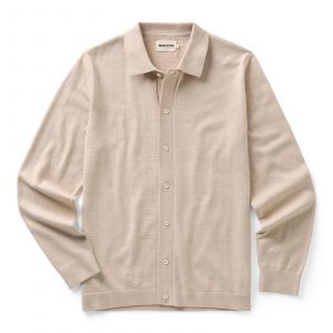 Taylorstitch The Nichols Polo in Sable Cotton Cashmere