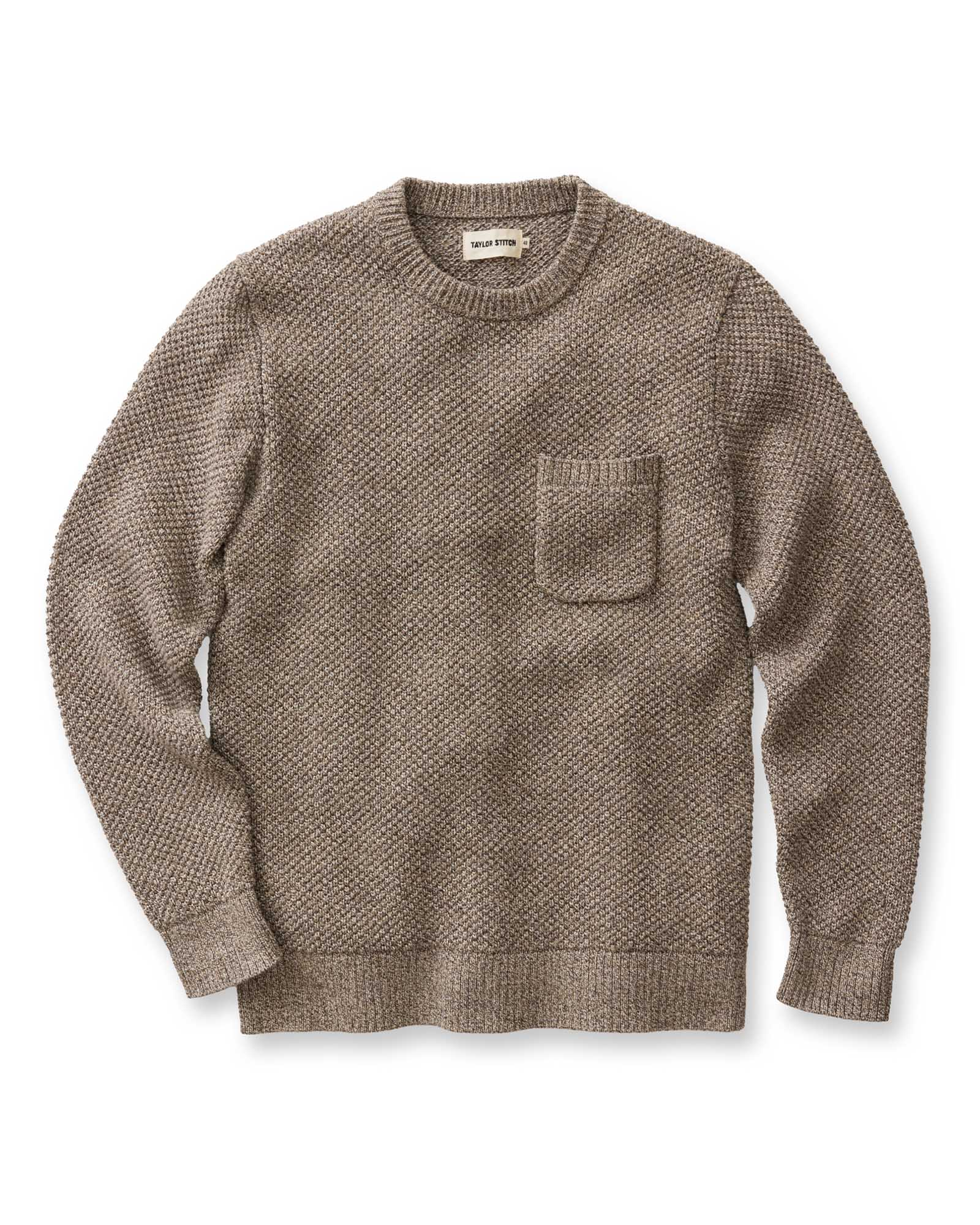 Taylorstitch The Crawford Crew Sweater in Coffee Twist