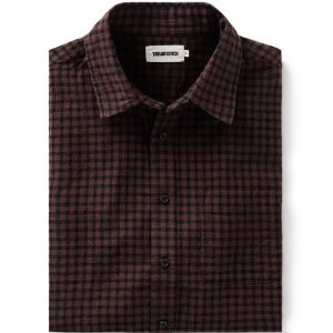 Taylorstitch The California Shirt in Black Cherry Gingham