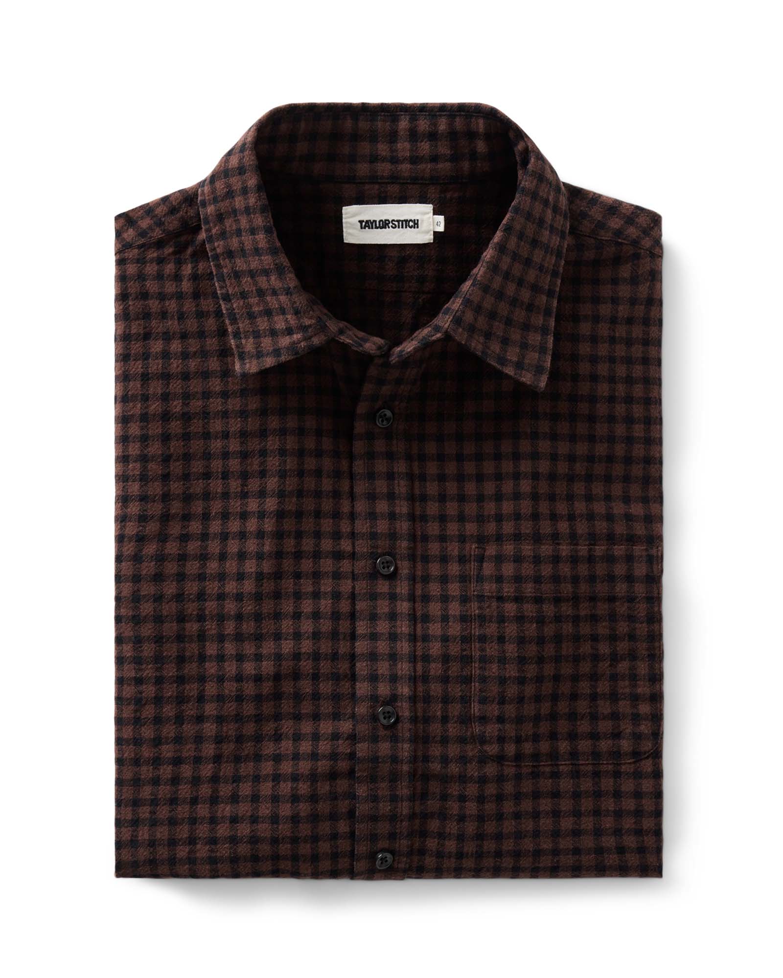 Taylorstitch The California Shirt in Black Cherry Gingham