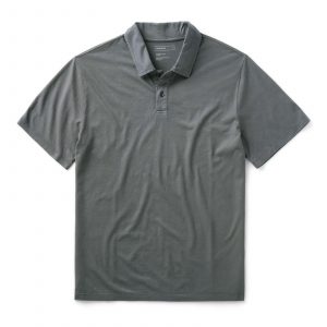 Taylorstitch The Cotton Hemp Polo in Faded Black