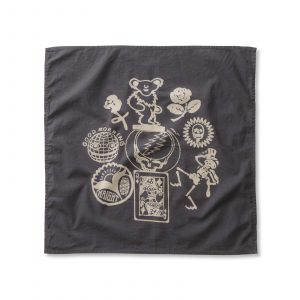 Taylorstitch The Bandana in Faded Black Stamp