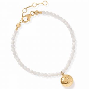 Astley Clarke Mother of Pearl Gold Tiny Star Locket Bracelet