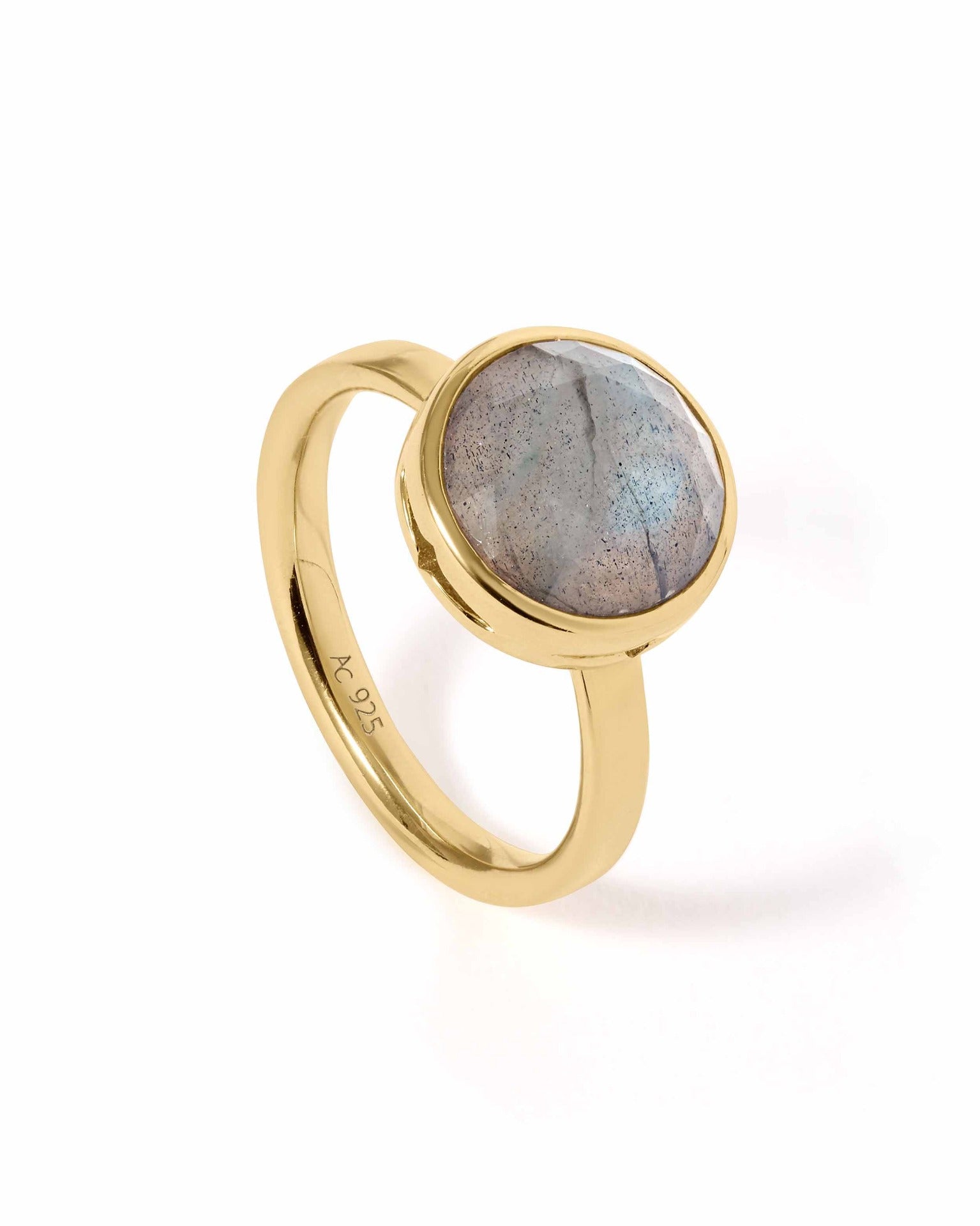 Astley Clarke Gold Large Luna Labradorite Ring