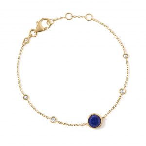 Astley Clarke Gold Luna Lapis Station Bracelet