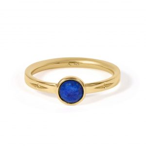 Astley Clarke Gold Mini Luna Lapis Ring