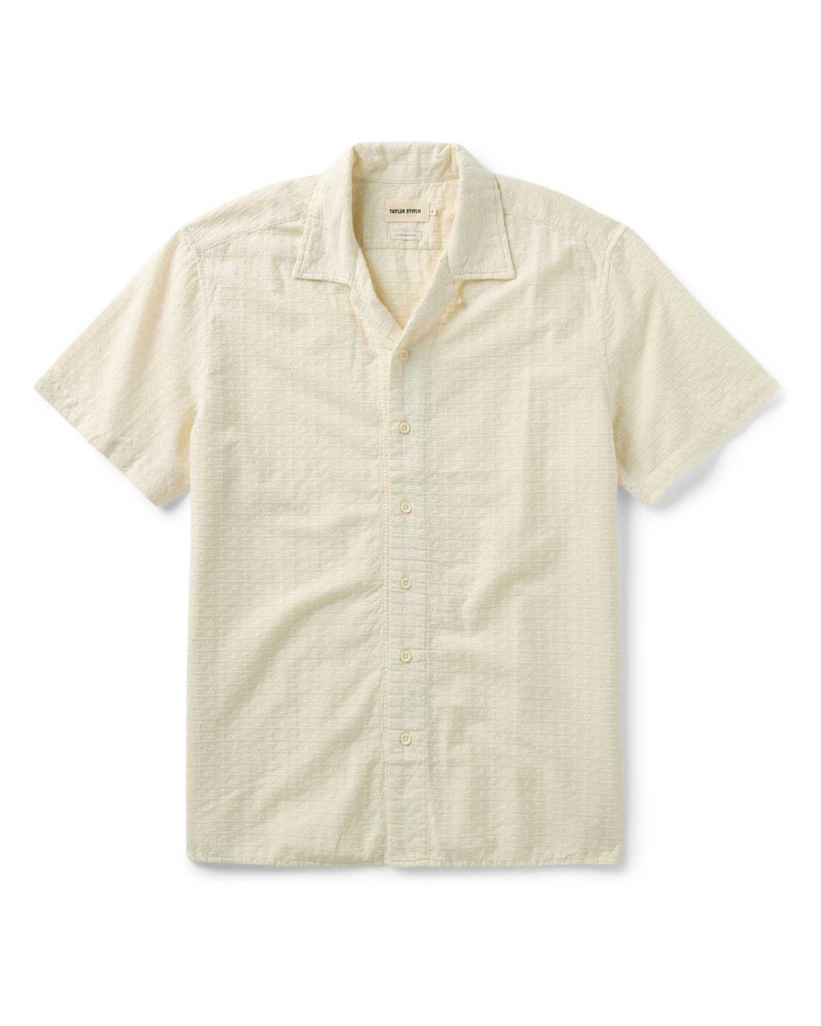 Taylorstitch The Davis Shirt in Vintage White Embroidered Stripe
