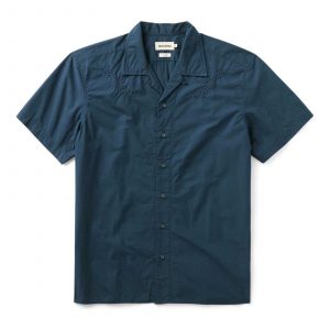 Taylorstitch The Davis Shirt in Navy Floral Embroidery