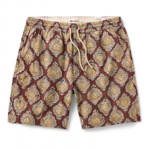 Taylorstitch The Apres Short in Sangria Block Print
