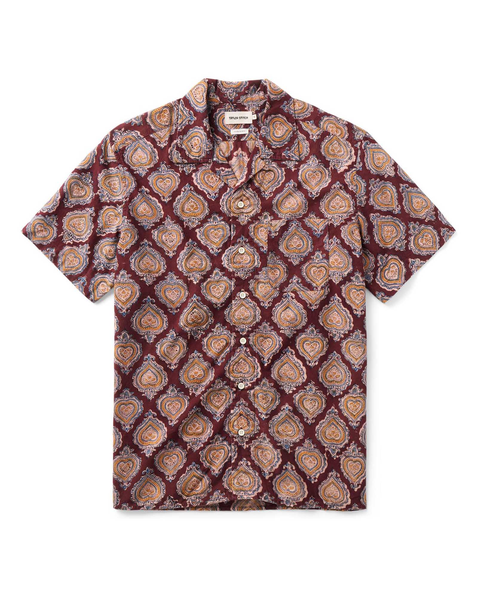 Taylorstitch The Hawthorne Shirt in Sangria Block Print