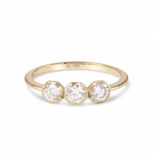 Astley Clarke Solid Gold Trio Diamond Ring
