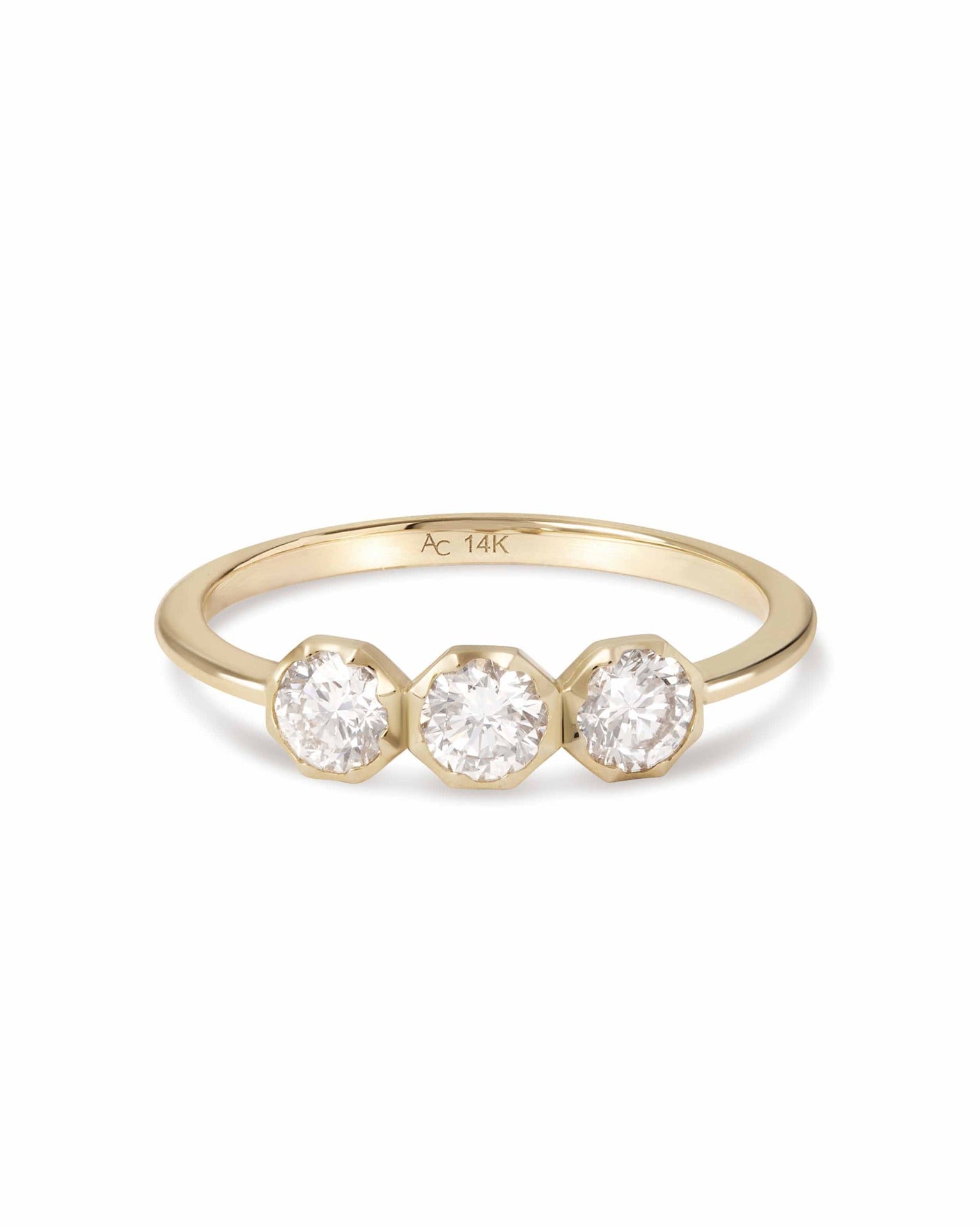 Astley Clarke Solid Gold Trio Diamond Ring