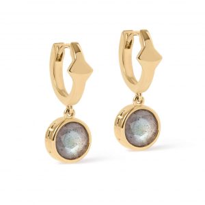 Astley Clarke Gold Luna Labradorite Huggie Earrings