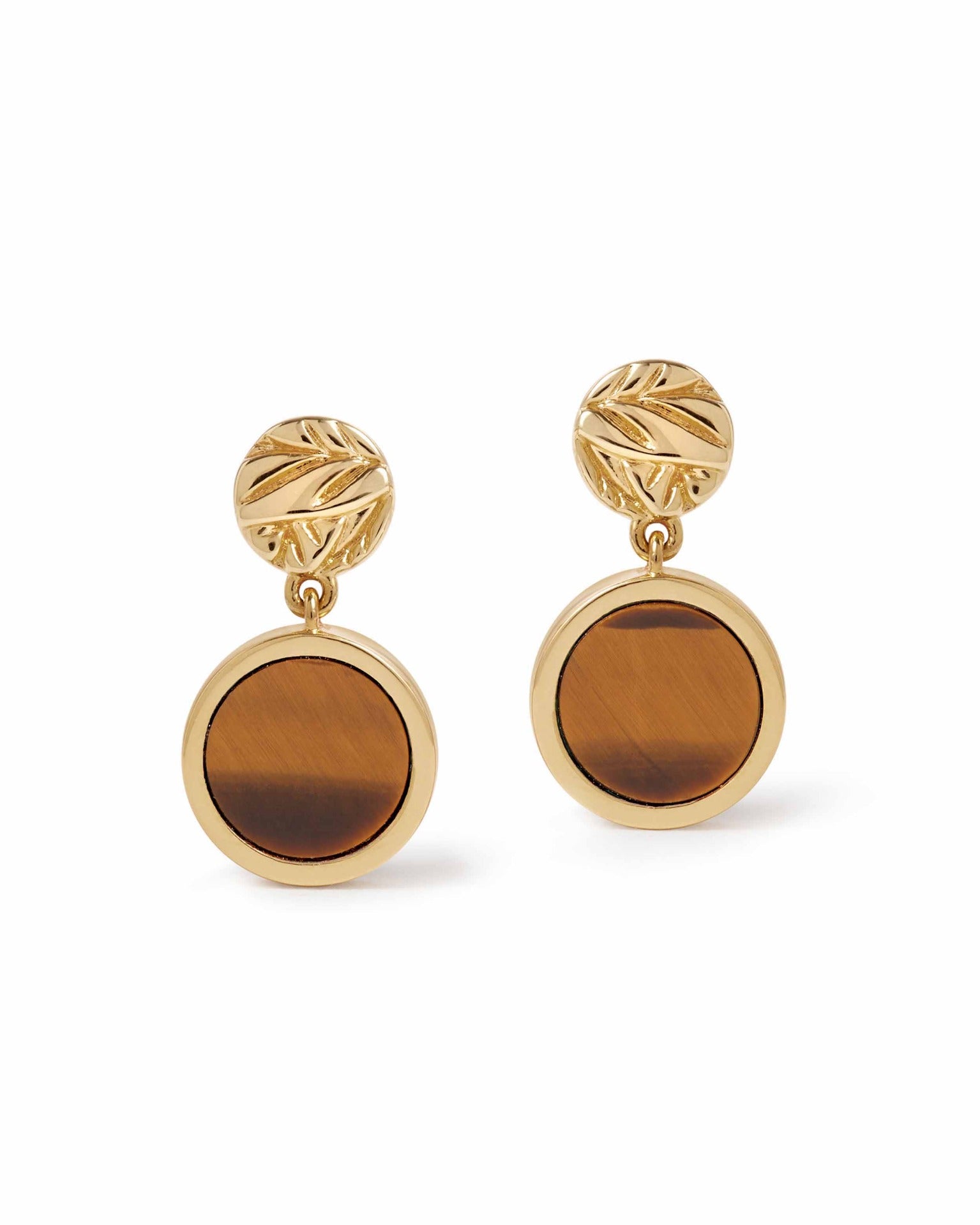 Astley Clarke Terra Tigers Eye Drop Earrings