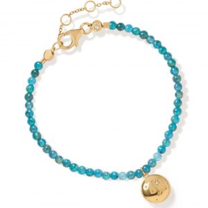 Astley Clarke Blue Apatite Gold Tiny Star Locket Bracelet