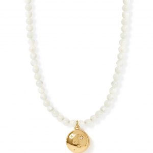 Astley Clarke Mother of Pearl Gold Tiny Star Locket Necklace