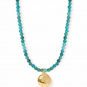 Astley Clarke Blue Apatite Gold Tiny Star Locket Necklace