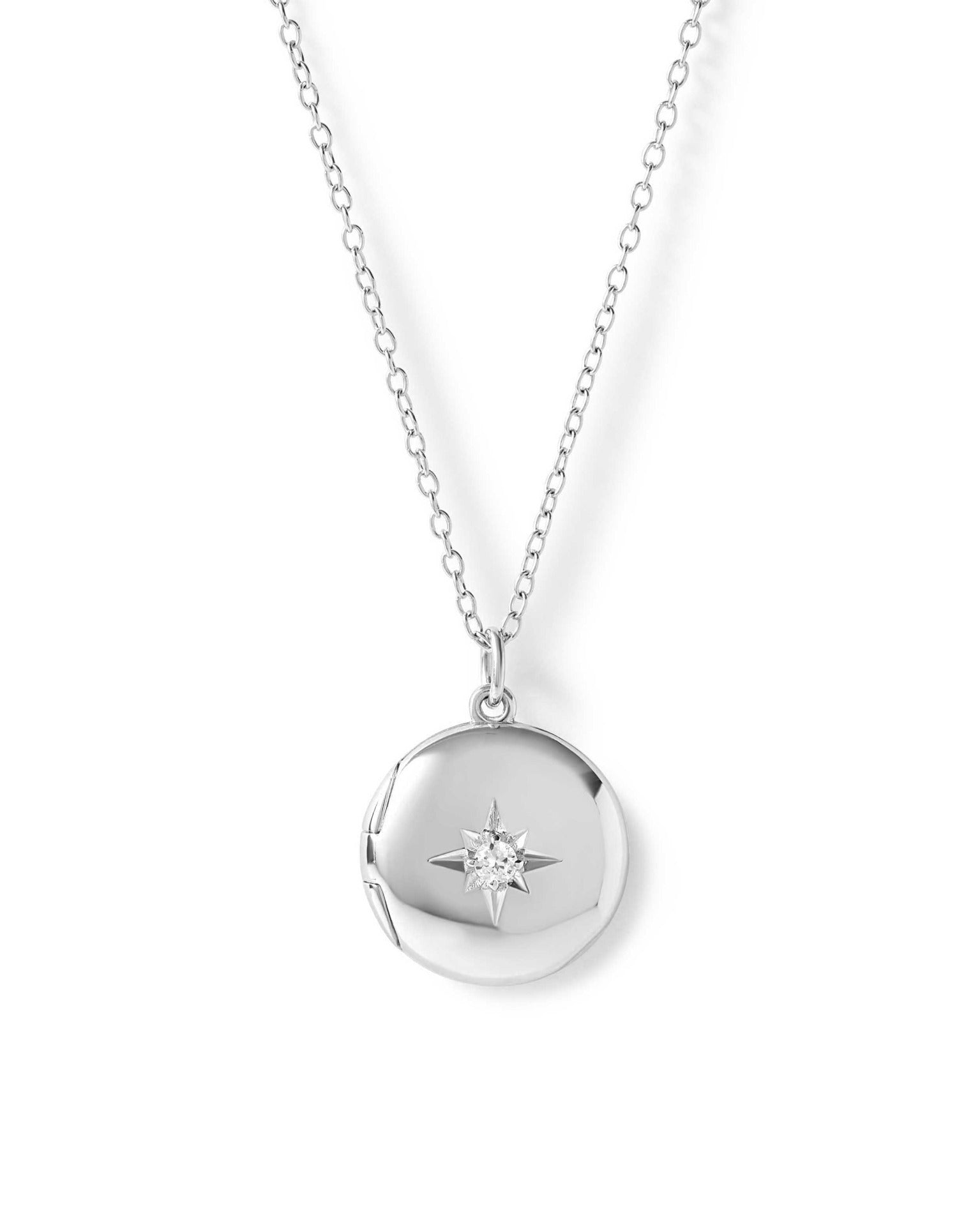 Astley Clarke Silver Biography Midi Locket Necklace