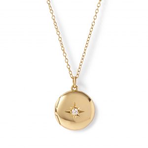 Astley Clarke Gold Biography Midi Locket Necklace