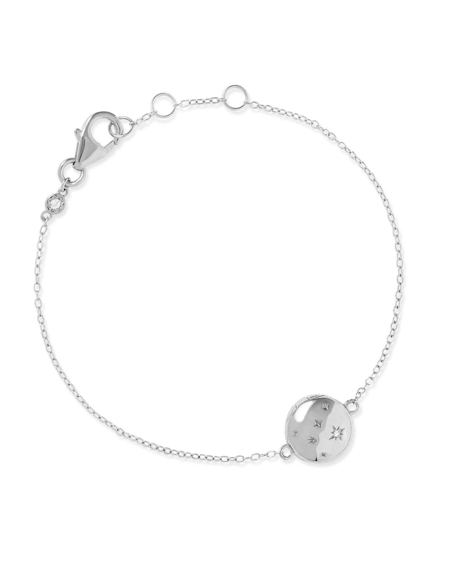 Astley Clarke Silver Celestial Tiny Star Locket Bracelet