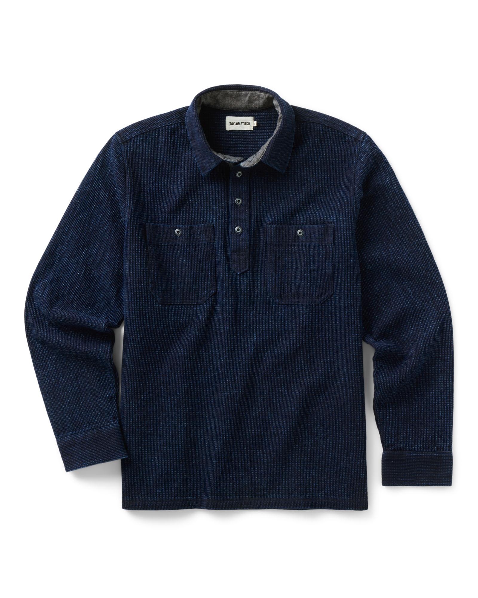 Taylorstitch The Canal Popover in Rinsed Indigo