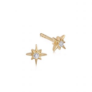 Astley Clarke Gold Polaris Star Stud Earrings