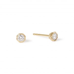 Astley Clarke Solid Gold Solitaire Diamond Stud Earrings