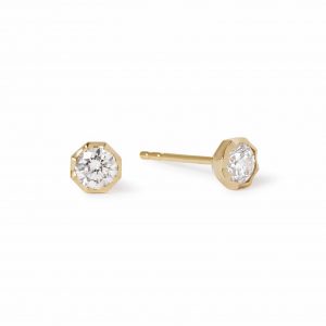 Astley Clarke Solid Gold Large Solitaire Diamond Stud Earrings