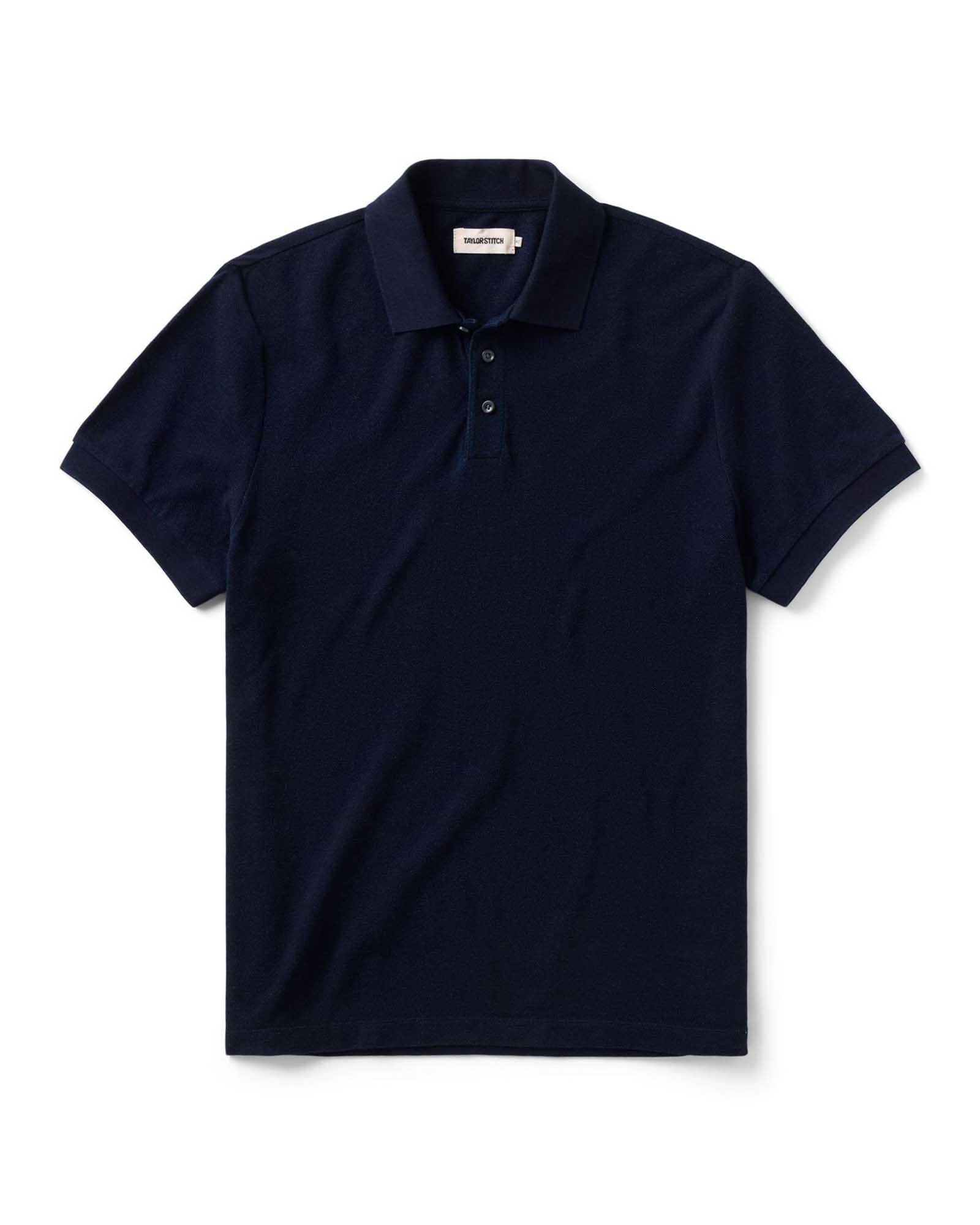 Taylorstitch The Pacific Polo in Rinsed Indigo Pique