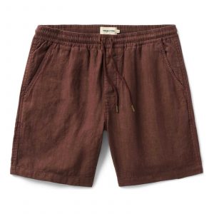 Taylorstitch The Apres Short in Burgundy Hemp