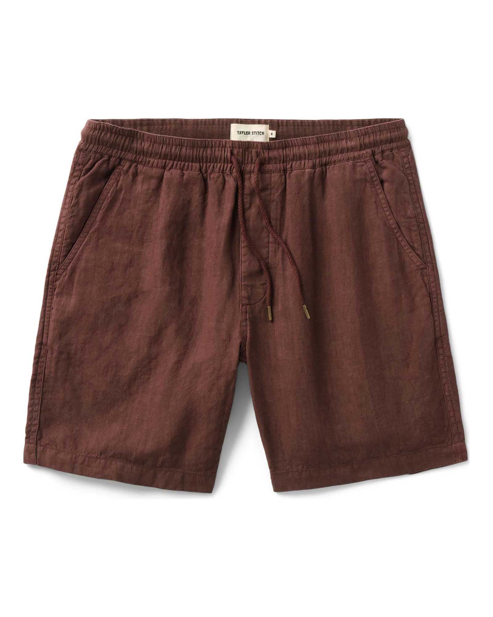Taylorstitch The Apres Short in Burgundy Hemp