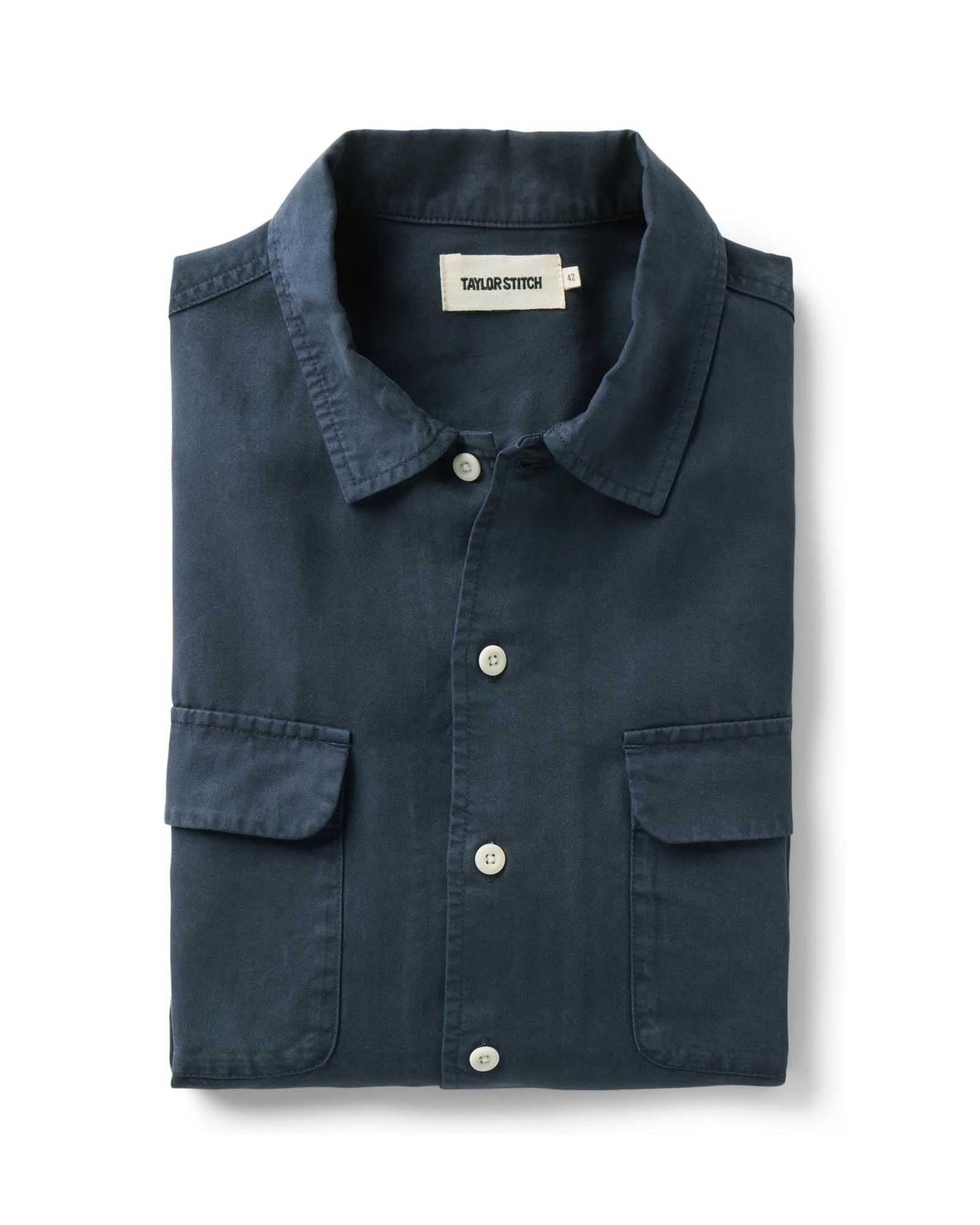 Taylorstitch The Shore Shirt in Navy Lyocell