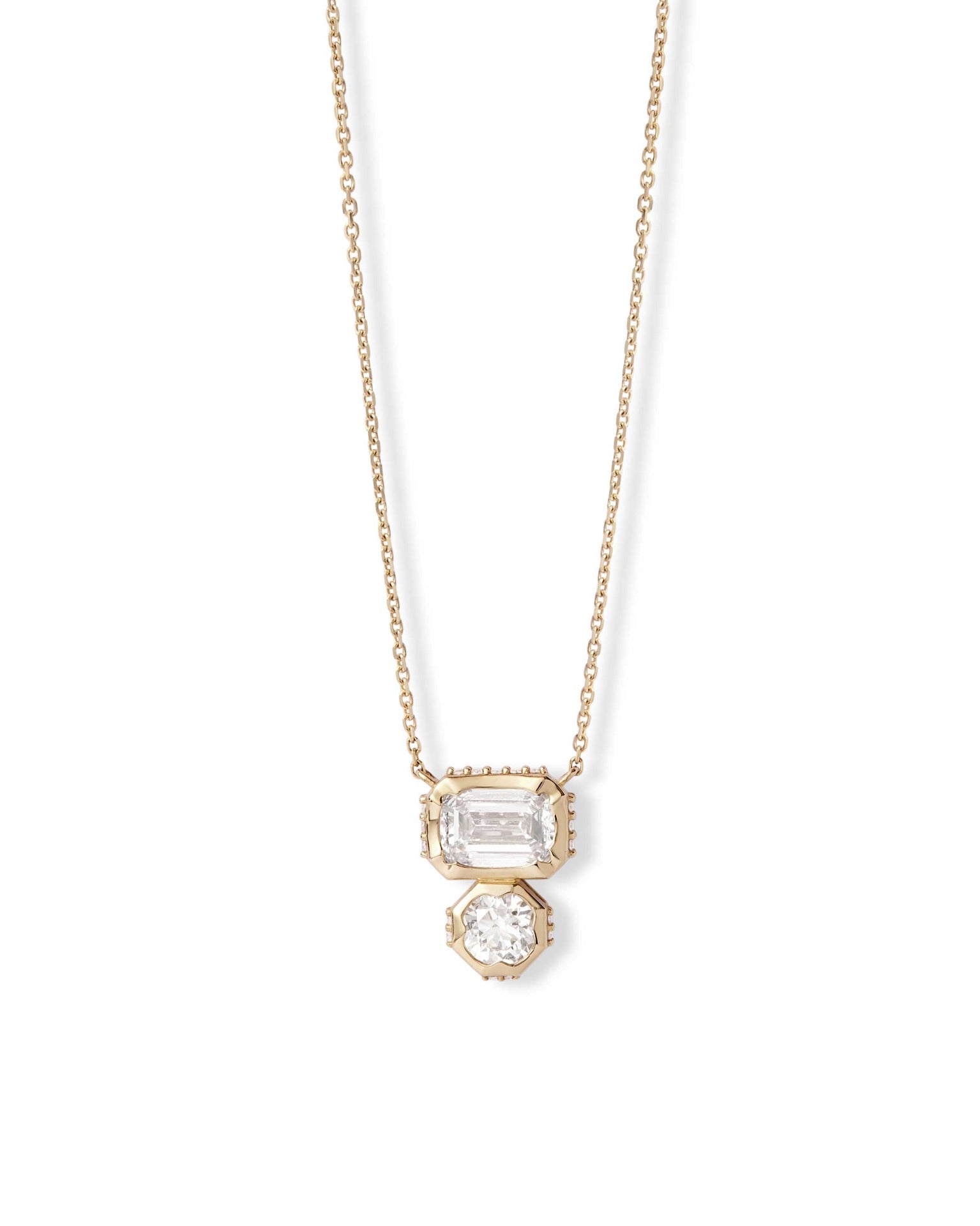 Astley Clarke Solid Gold Toi et Moi Diamond Necklace