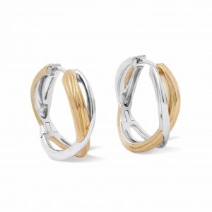 Astley Clarke Aurora Weave Mixed Metal Maxi Hoop Earrings