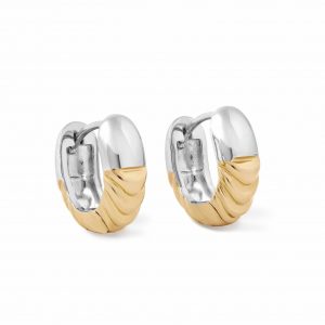 Astley Clarke Aurora Weave Mixed Metal Hoop Earrings