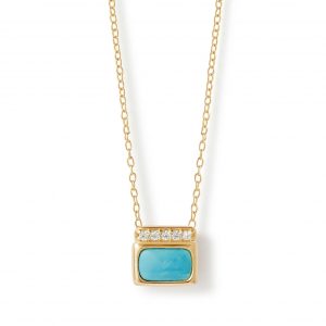 Astley Clarke Gold Aurora Ridge Turquoise Necklace