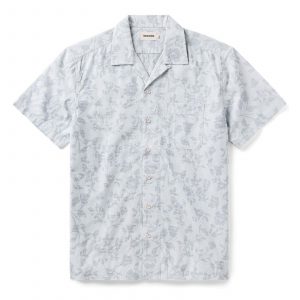 Taylorstitch The Hawthorne Shirt in Sky Blue Floral Jacquard