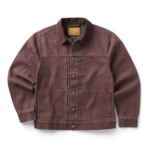 Taylorstitch The Ryder Jacket in Burgundy Chipped Canvas