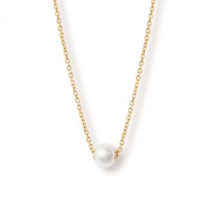 Astley Clarke Solid Gold Luna Mini Pearl Necklace