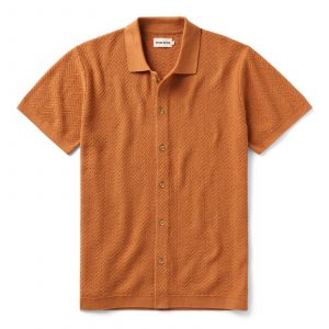 Taylorstitch The Button Down Polo in Desert Herringbone