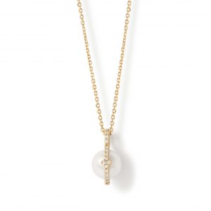 Astley Clarke Solid Gold Luna Pearl and Diamond Necklace