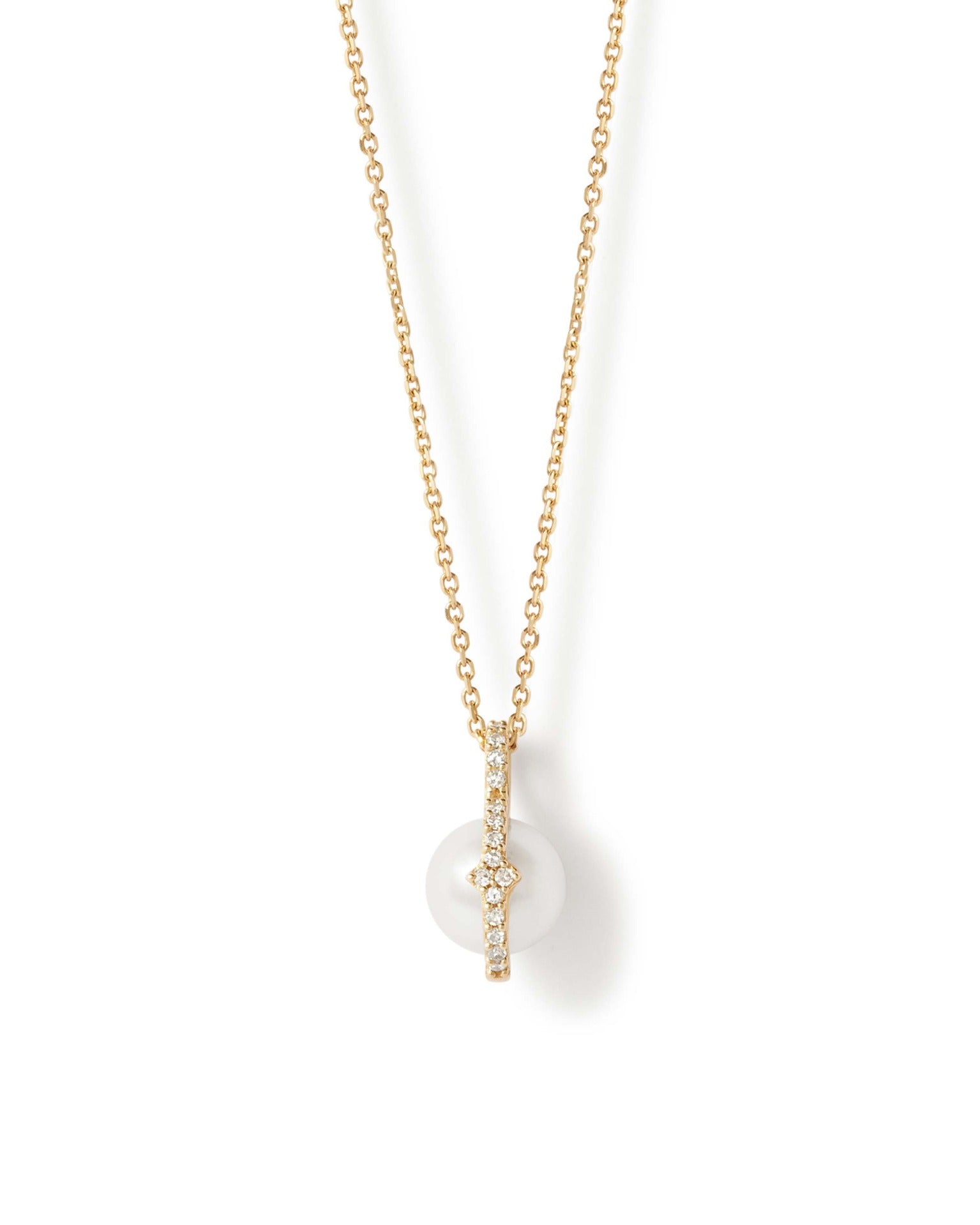 Astley Clarke Solid Gold Luna Pearl and Diamond Necklace
