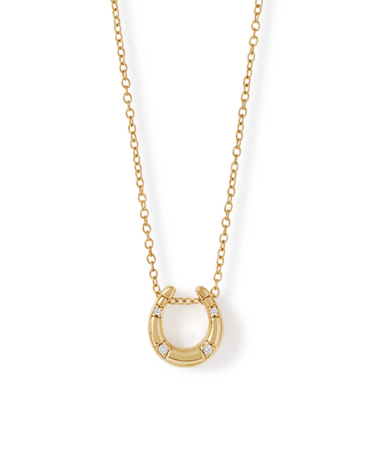 Astley Clarke Gold Biography Horseshoe Necklace