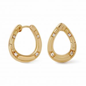 Astley Clarke Gold Biography Horseshoe Twist Hoop Earrings