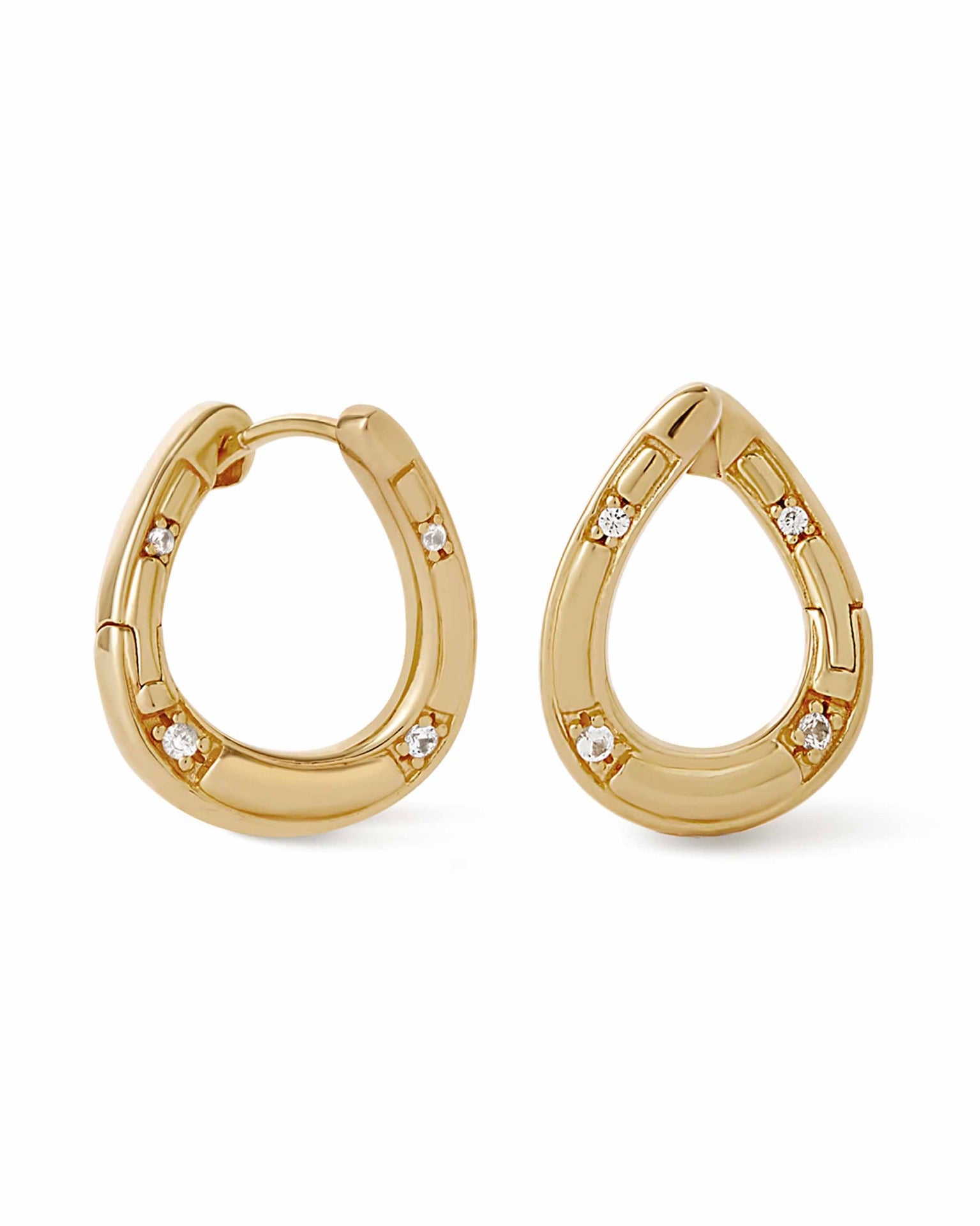 Astley Clarke Gold Biography Horseshoe Twist Hoop Earrings