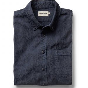 Taylorstitch The Jack in Dark Navy Seersucker