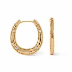 Astley Clarke Gold Biography Horseshoe Hoop Earrings
