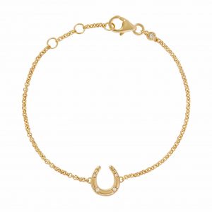 Astley Clarke Gold Biography Horseshoe Bracelet